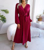 Robe Plissée avec Détail Nœud pour Femmes