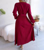 Robe Plissée avec Détail Nœud pour Femmes