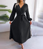 Robe Plissée avec Détail Nœud pour Femmes