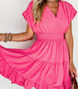 Robe Smok avec Manches Plissées pour Femmes