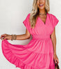 Robe Smok avec Manches Plissées pour Femmes