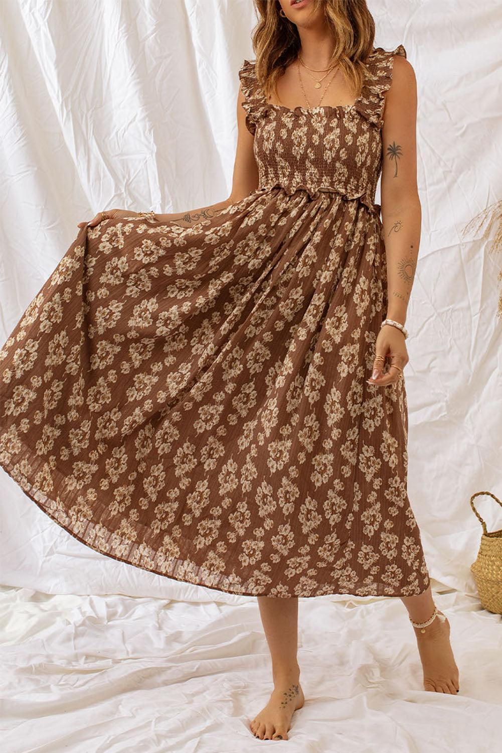 Robe Maxi à Fleurs pour Femmes