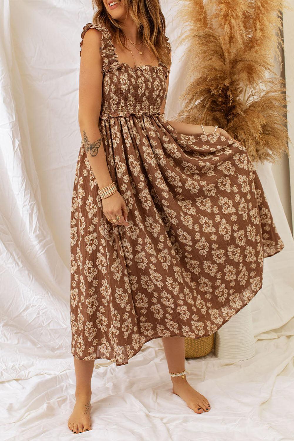 Robe Maxi à Fleurs pour Femmes