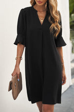 Robe Shift Manches Volantes pour Femmes