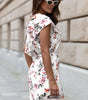 Robe à Volants Haute Taille à Une Épaule