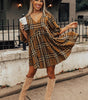 Robe Babydoll Empire à Carreaux pour Femmes