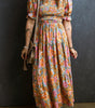 Robe Fleurie Taille Haute avec Manches Bouffantes pour Femmes