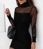 Robe à Pois avec Col Frangé pour Femmes