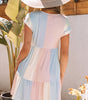Robe Mini à Motif Rayé pour Femmes