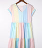 Robe Mini à Motif Rayé pour Femmes