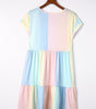 Robe Mini à Motif Rayé pour Femmes