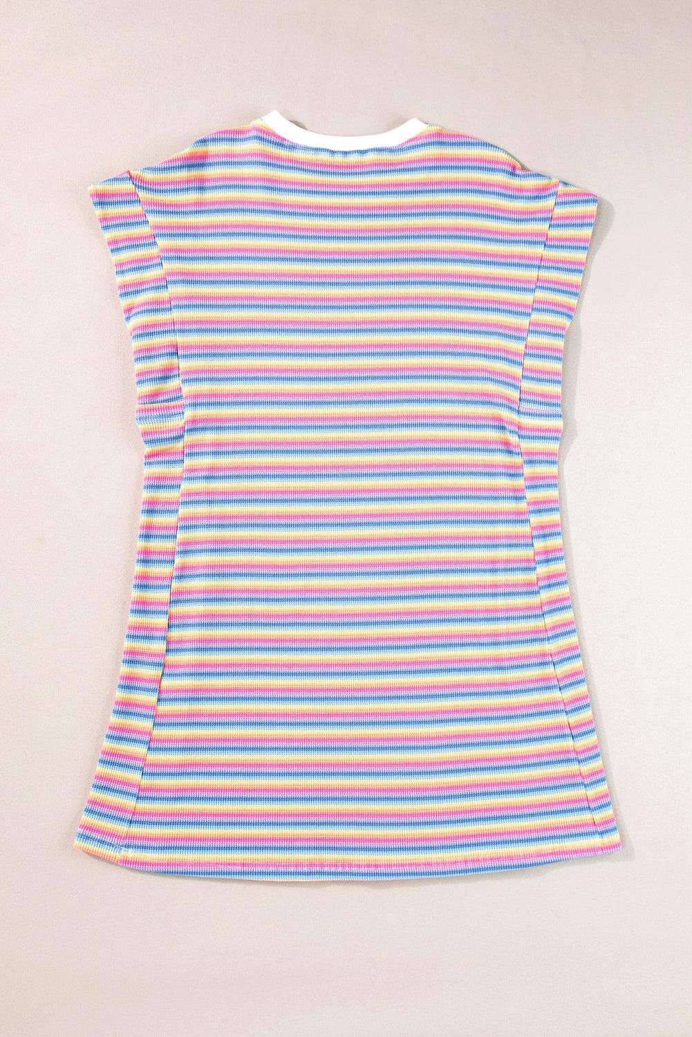 Robe T-shirt Rayée pour Femmes