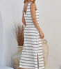 Robe Maxi Rayée avec Dos Ouvert pour Femmes