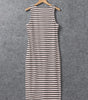 Robe Maxi Sans Manches Rayée pour Femmes