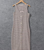 Robe Maxi Sans Manches Rayée pour Femmes