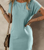 Robe T-shirt Rayée pour Femmes