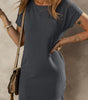 Robe T-shirt Rayée pour Femmes