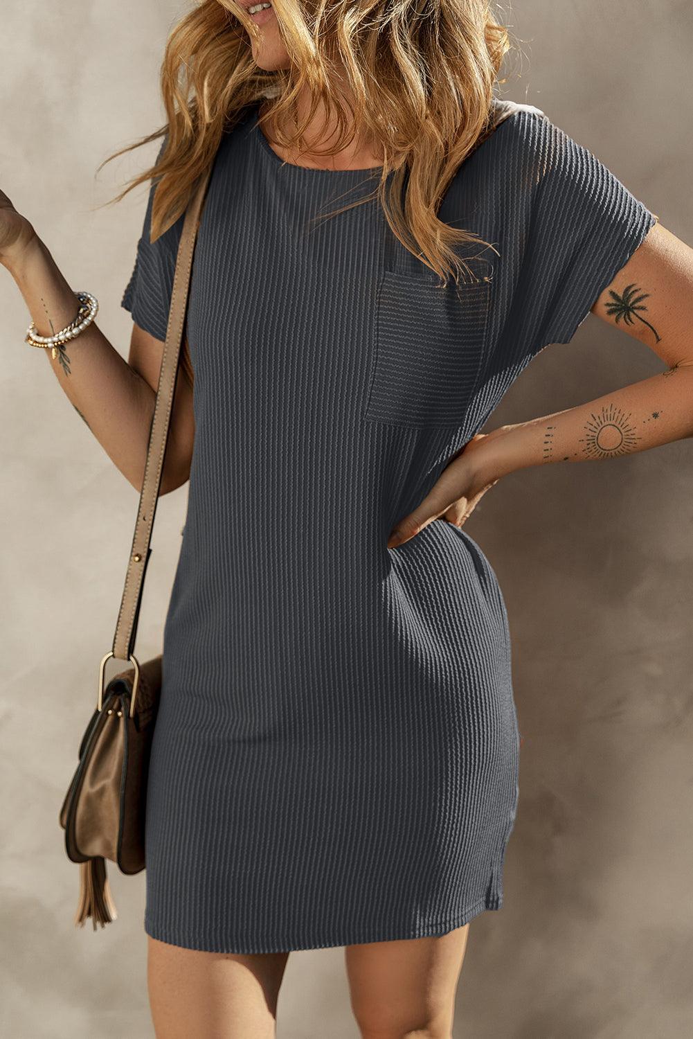 Robe T-shirt Rayée pour Femmes