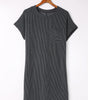 Robe T-shirt Rayée pour Femmes