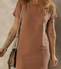 Robe T-shirt Rayée pour Femmes