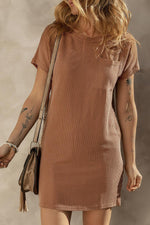 Robe T-shirt Rayée pour Femmes
