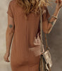 Robe T-shirt Rayée pour Femmes