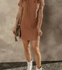 Robe T-shirt Rayée pour Femmes