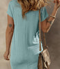 Robe T-shirt Rayée pour Femmes