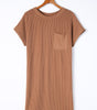 Robe T-shirt Rayée pour Femmes