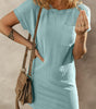 Robe T-shirt Rayée pour Femmes