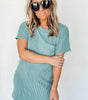 Robe T-shirt Rayée pour Femmes