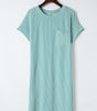 Robe T-shirt Rayée pour Femmes