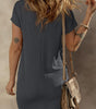 Robe T-shirt Rayée pour Femmes