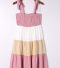 Robe Mini Sans Manches à Smocks pour Femmes