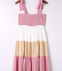 Robe Mini Sans Manches à Smocks pour Femmes