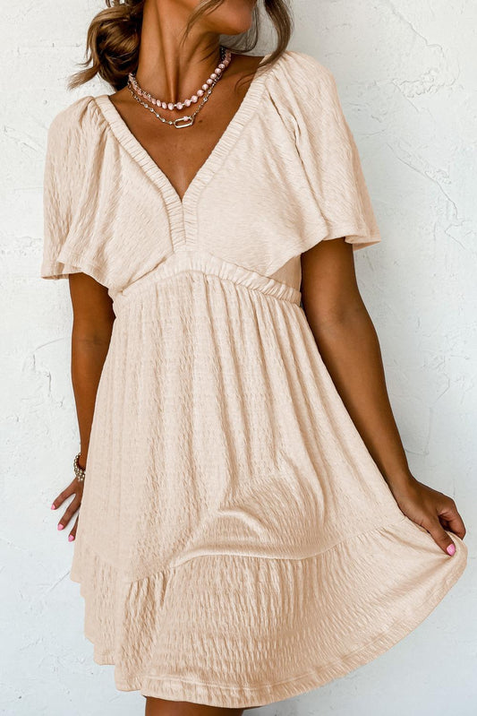 Robe Mini avec Décolleté en V Profond pour Femmes