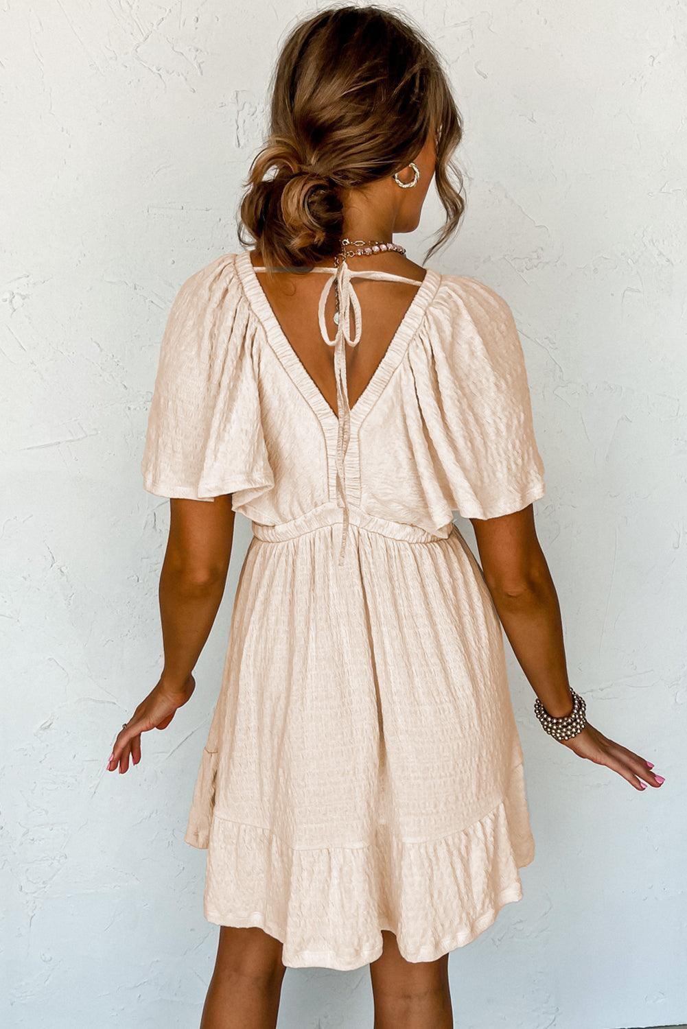 Robe Mini avec Décolleté en V Profond pour Femmes