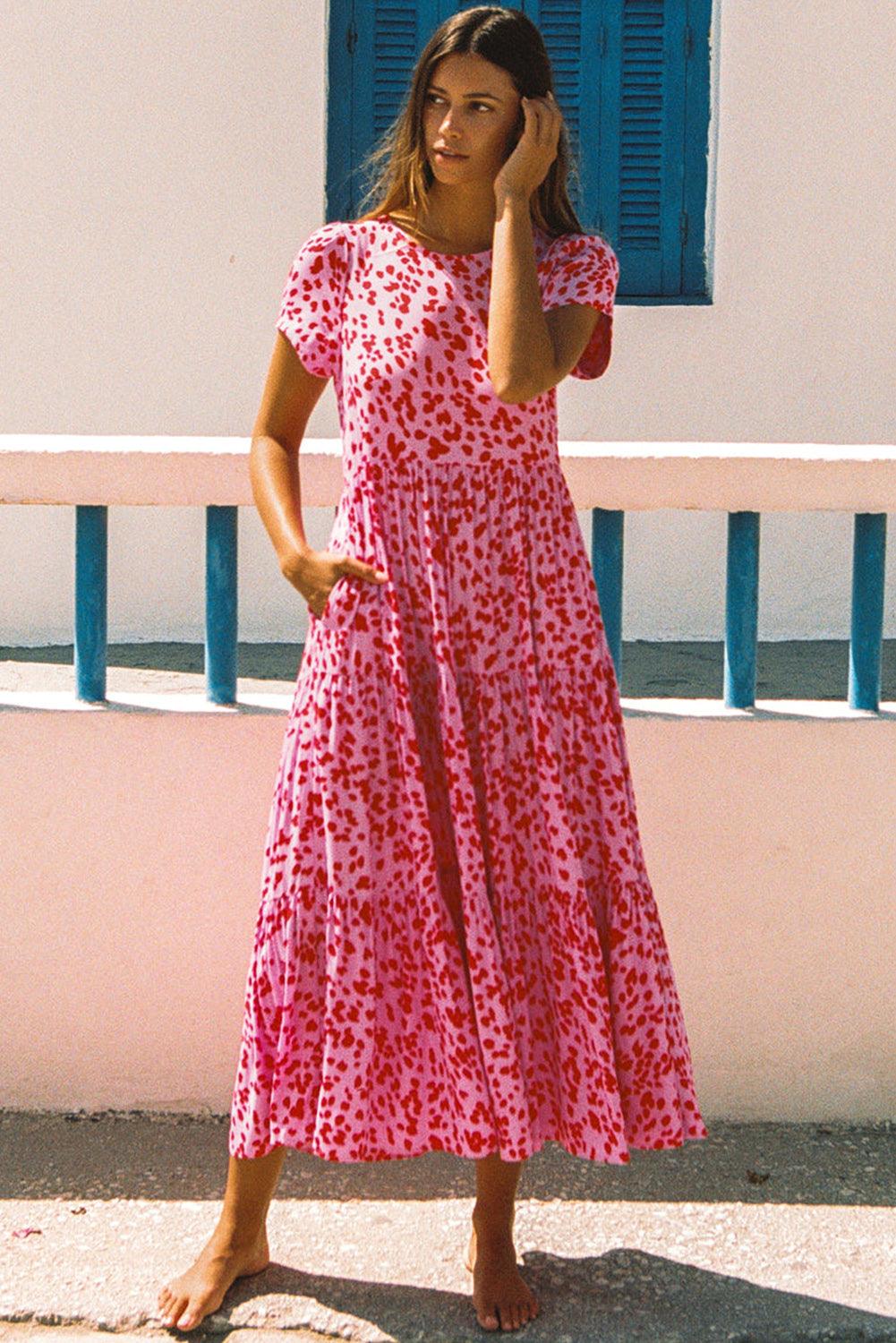 Robe Maxi à Volants pour Femmes