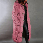 Gilet Long à Capuche en Grosse Maille pour Femme - Emilia Lane