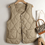 Gilet Sans Manches Matelassé et Chaud pour Femme