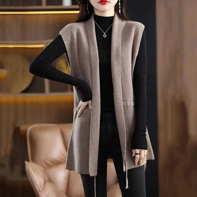 Gilet Sans Manches en Laine Mérinos pour Femmes - Emilia Lane