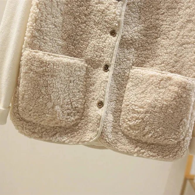Gilet Sans Manches en Sherpa Effet Mouton pour Femme - Emilia Lane