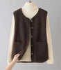 Gilet Sans Manches en Sherpa Effet Mouton pour Femme - Emilia Lane