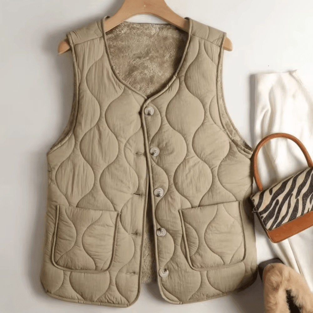 Gilet Sans Manches Matelassé et Chaud pour Femme - Emilia Lane
