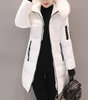 Elegant Long Coat with Hood in Faux Fur for Women