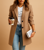 Elegant Long Wool Coat for Women