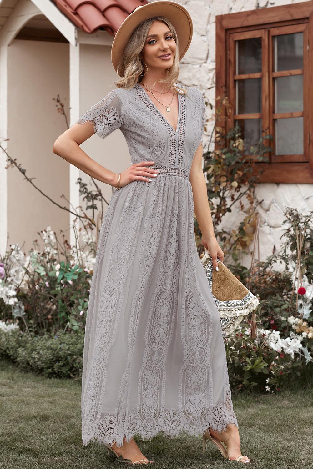 Robe Maxi Enchantante en Dentelle