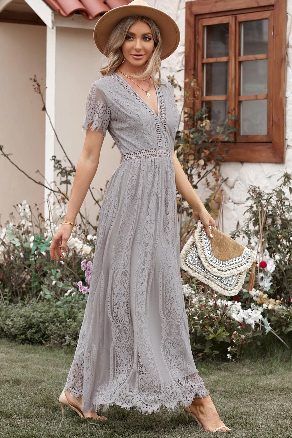 Robe Maxi Enchantante en Dentelle