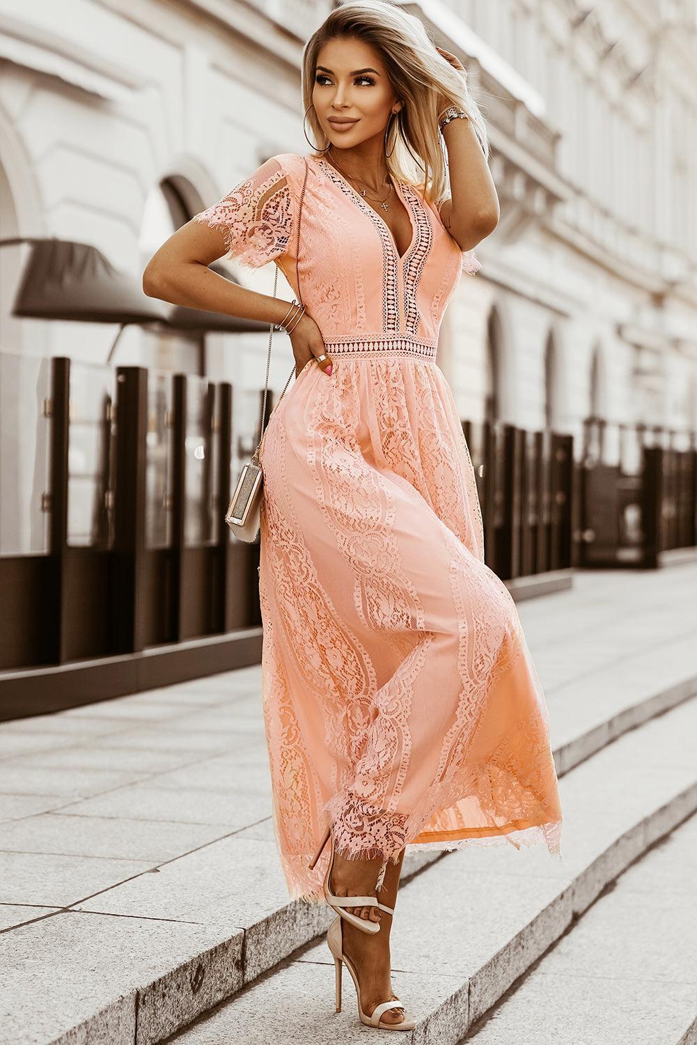 Robe Maxi Enchantante en Dentelle