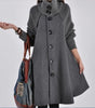 Manteau Patchwork Élégant à Col Montant pour Femmes